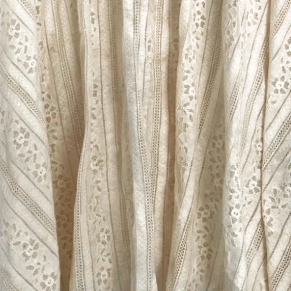 Free People White Antique Lace Babydoll Mini Dress - Picture 3 of 7